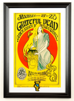 1966 "Grateful Dead" Avalon Ballroom Custom Framed Concert Poster Display with Grateful Dead Patch at PristineAuction.com