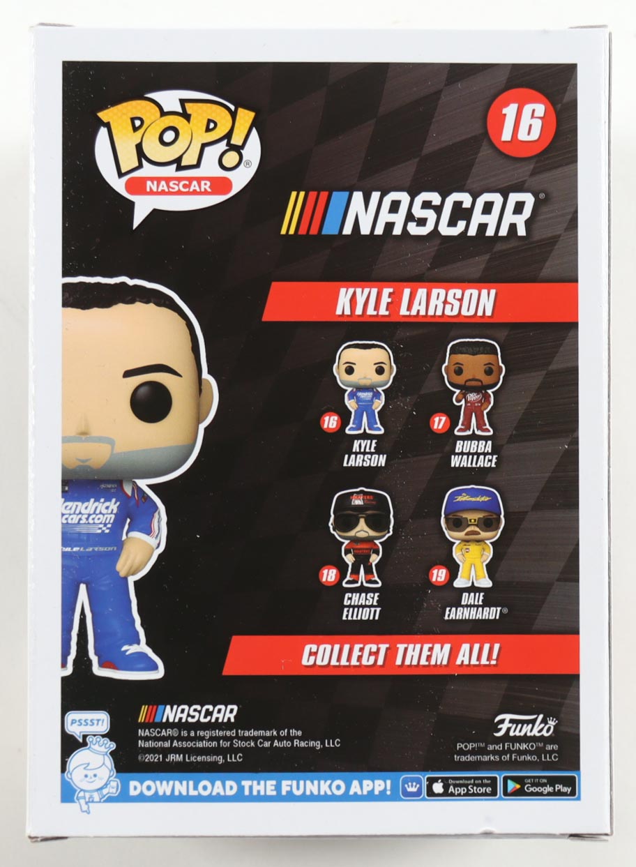 Kyle Larson Signed NASCAR #16 Funko Pop! Vinyl Figure (PA) at PristineAuction.com Kyle Larson Signed NASCAR #16 Funko Pop! Vinyl Figure (PA) at PristineAuction.com