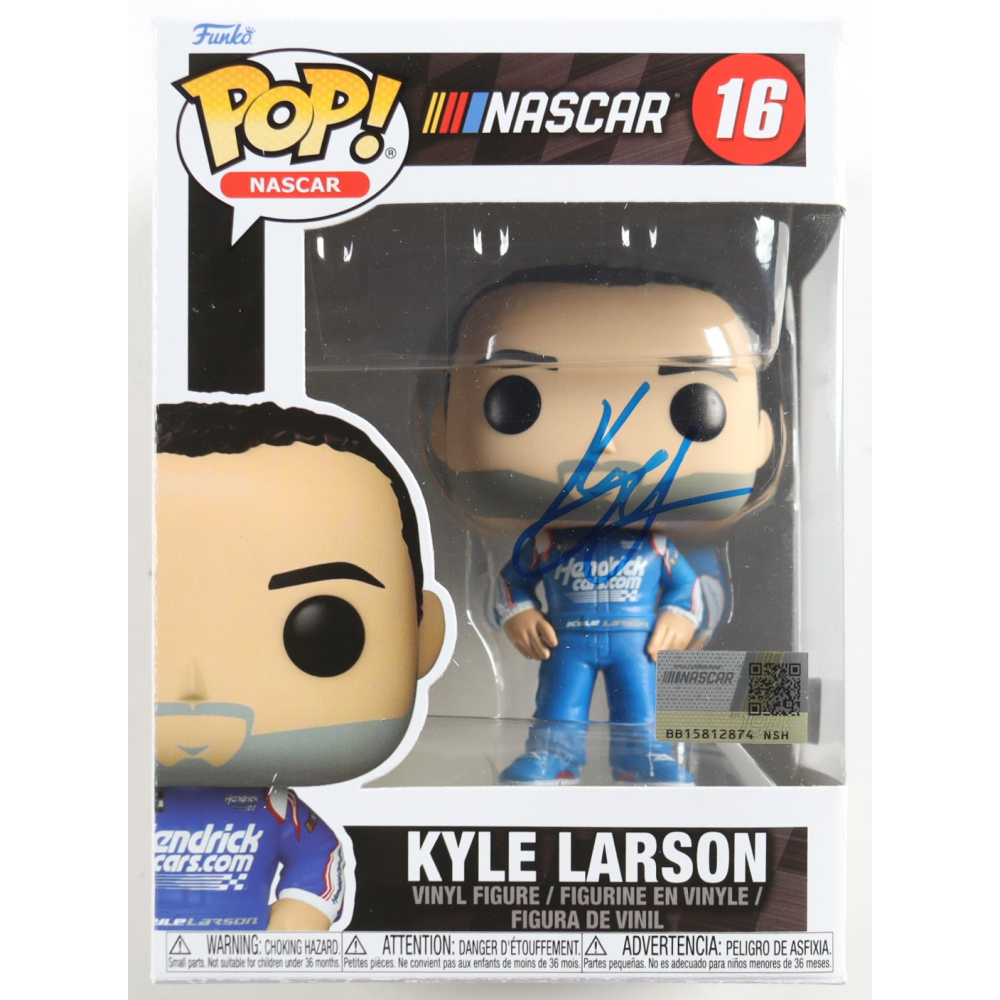 Kyle Larson Signed NASCAR #16 Funko Pop! Vinyl Figure (PA) at PristineAuction.com