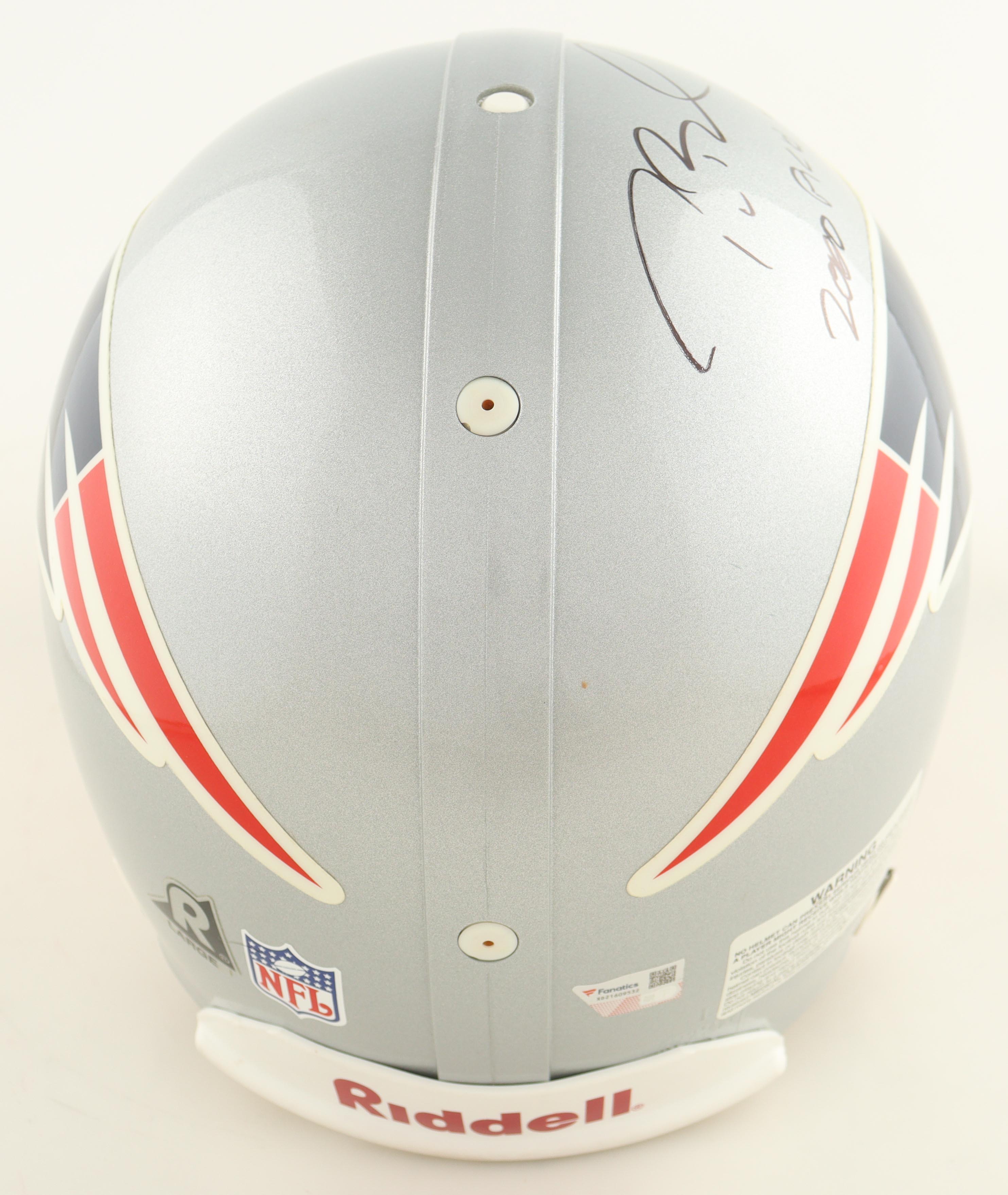 Tom Brady Signed Patriots Full-Size Authentic On-Field Helmet Inscribed "2000 Pick #199" (Fanatics) at PristineAuction.com Tom Brady Signed Patriots Full-Size Authentic On-Field Helmet Inscribed "2000 Pick #199" (Fanatics) at PristineAuction.com