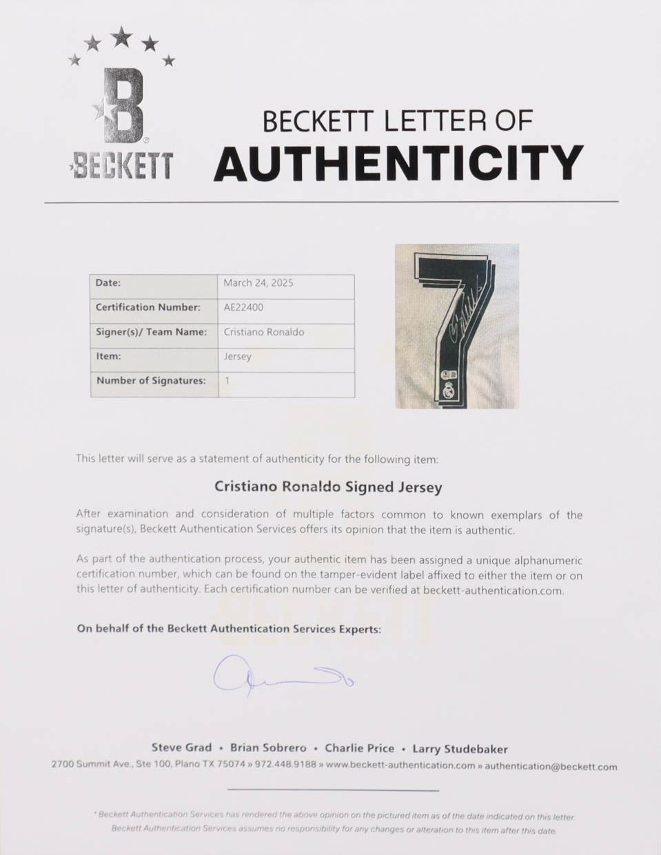 Cristiano Ronaldo Signed Real Madrid Adidas Authentic Jersey (Beckett) at PristineAuction.com Cristiano Ronaldo Signed Real Madrid Adidas Authentic Jersey (Beckett) at PristineAuction.com