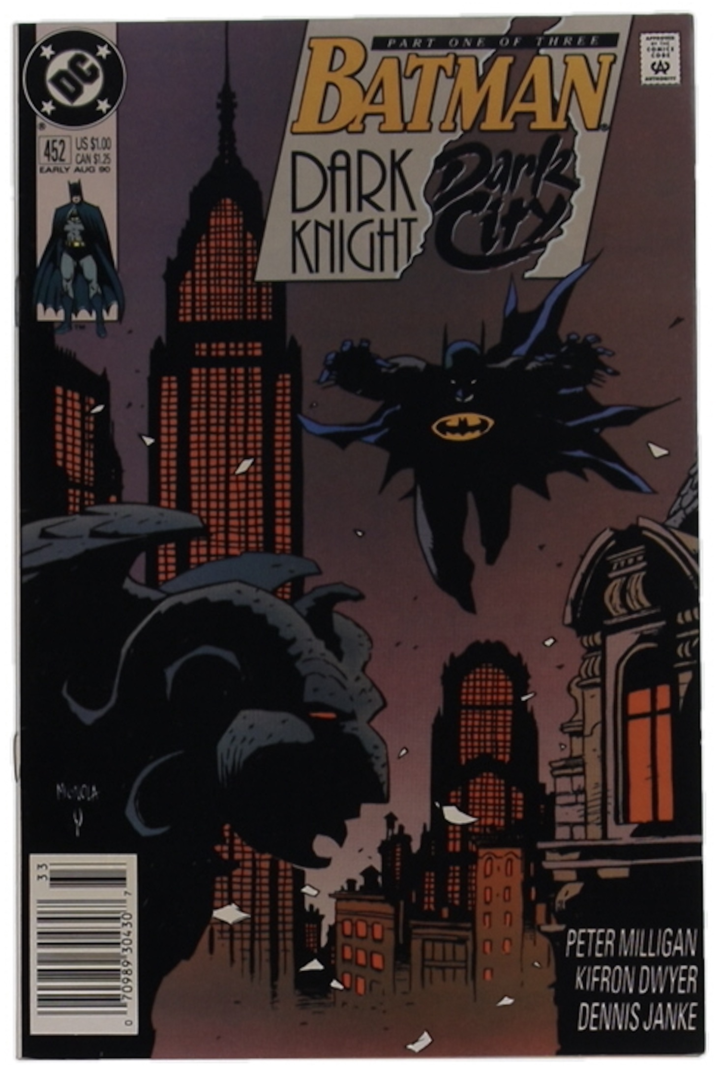 1990 "Batman" Issue #452 DC Comic Book at PristineAuction.com 1990 "Batman" Issue #452 DC Comic Book at PristineAuction.com