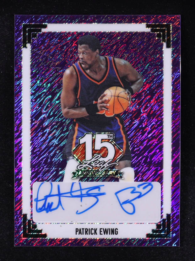 Patrick Ewing 2025 Leaf 15th Anniversary Purple Autographs #91A-PE1 #1/1 at PristineAuction.com Patrick Ewing 2025 Leaf 15th Anniversary Purple Autographs #91A-PE1 #1/1 at PristineAuction.com