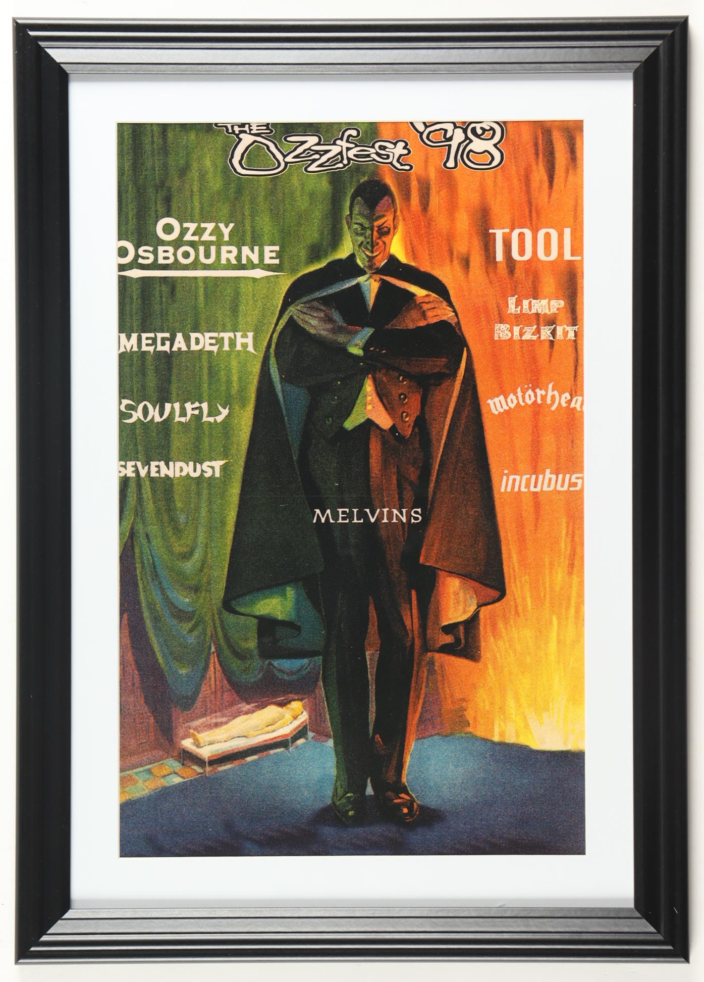 1998 "Ozzfest" Ozzy Osbourne Custom Framed Concert Poster Display at PristineAuction.com 1998 "Ozzfest" Ozzy Osbourne Custom Framed Concert Poster Display at PristineAuction.com