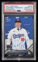 Yoshinobu Yamamoto Signed 2023 Topps Now Offseason #OS25 RC (PSA 10) at PristineAuction.com