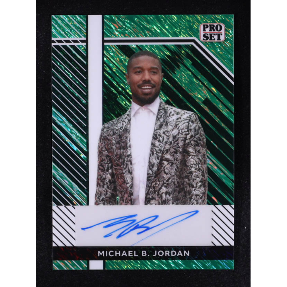 Michael B. Jordan 2024 Leaf Pro Set Green Autographs #PSA-MBJ #2/6 at PristineAuction.com