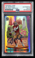Joe Montana Signed 2019 Donruss Optic Downtown #DT14 (PSA) at PristineAuction.com