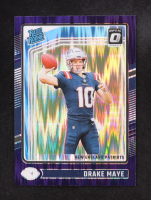 Drake Maye 2024 Donruss Optic Purple Shock #229 RR RC at PristineAuction.com