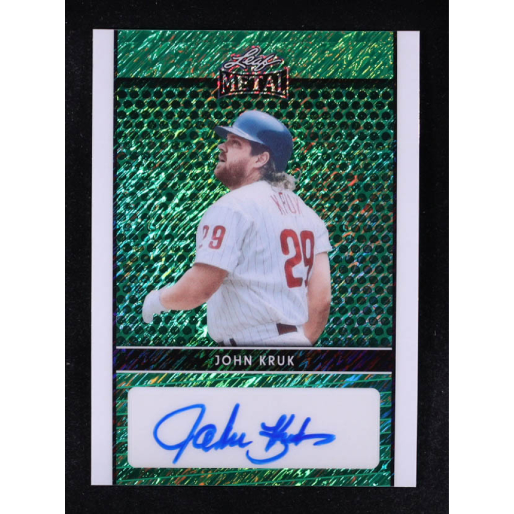 John Kruk 2024 Leaf Metal Green Autographs #LA-JK2 #4/6 at PristineAuction.com