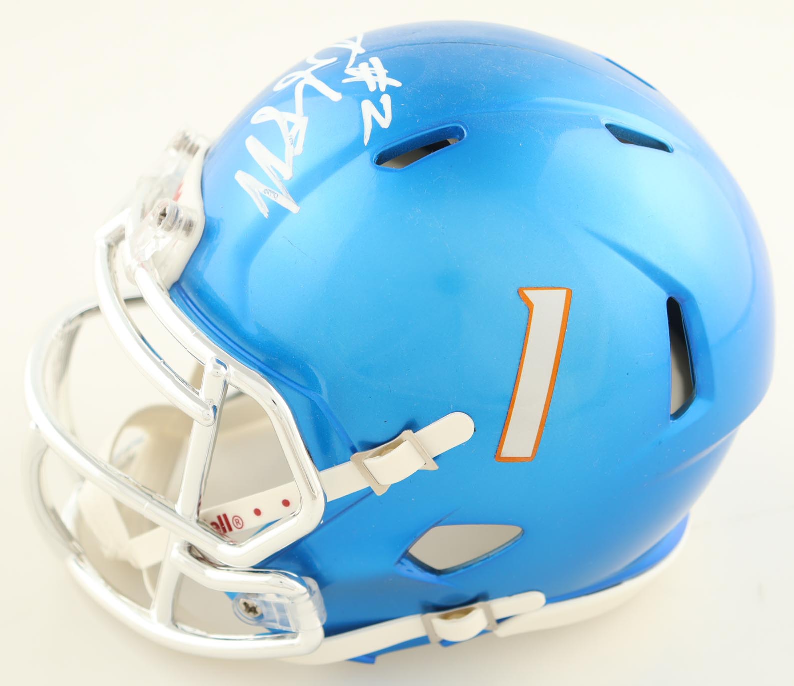Ashton Jeanty Signed Boise State Broncos 2024 Alternate Speed Mini Helmet (JSA) at PristineAuction.com Ashton Jeanty Signed Boise State Broncos 2024 Alternate Speed Mini Helmet (JSA) at PristineAuction.com