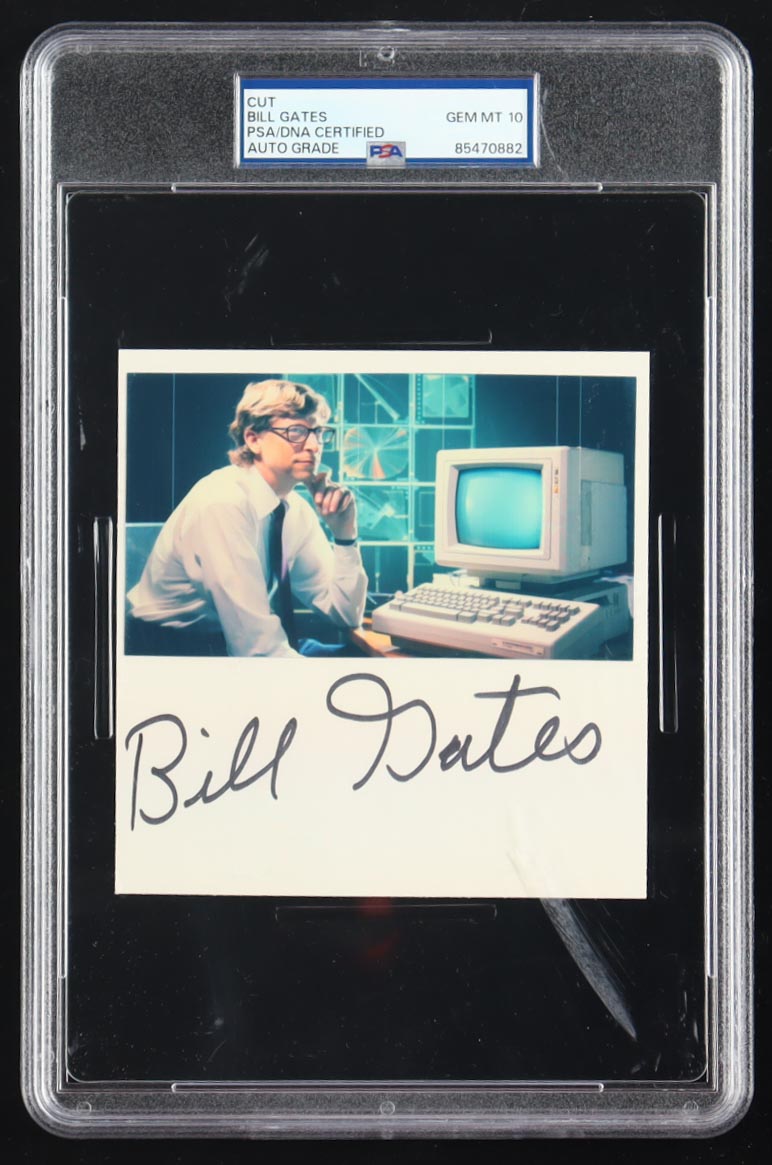 Bill Gates Signed Cut (PSA 10) at PristineAuction.com Bill Gates Signed Cut (PSA 10) at PristineAuction.com