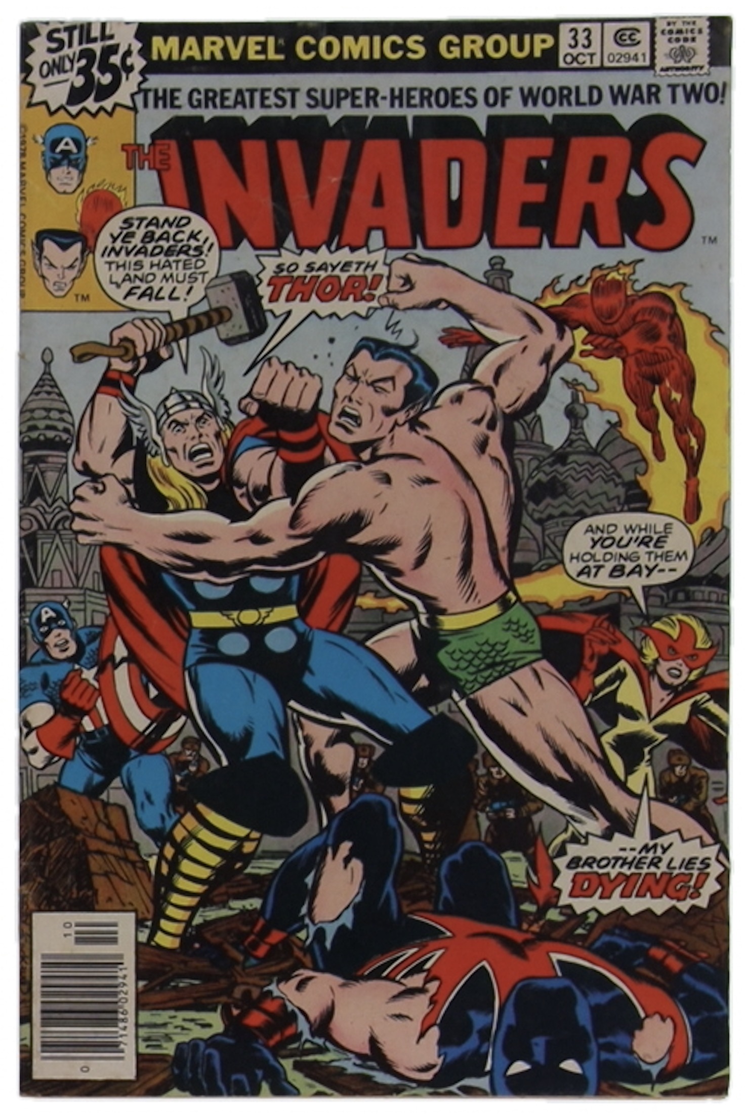 1978 "The Invaders" Issue #33 Marvel Comic Book at PristineAuction.com 1978 "The Invaders" Issue #33 Marvel Comic Book at PristineAuction.com