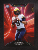 J. J. McCarthy 2023 Wild Card Wild Chrome Red Prismatic #WCLPR #8/8 RC at PristineAuction.com