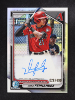 Jose Fernandez 2024 Bowman Chrome Prospect Autographs Refractors #CPAJF #028/499 at PristineAuction.com