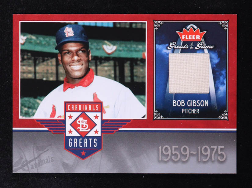 Bob Gibson 2006 Fleer Greats Of The Game Cardinals Greats Memorabilia #STL-BG at PristineAuction.com Bob Gibson 2006 Fleer Greats Of The Game Cardinals Greats Memorabilia #STL-BG at PristineAuction.com