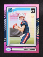 Drake Maye 2024 Donruss Optic Rated Rookies Preview Pink #379 RC at PristineAuction.com
