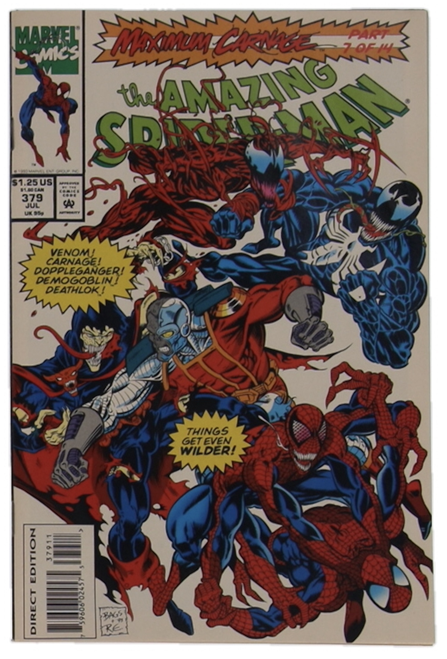 1993 "The Amazing Spider-Man" Issue #379 Marvel Comic Book at PristineAuction.com 1993 "The Amazing Spider-Man" Issue #379 Marvel Comic Book at PristineAuction.com