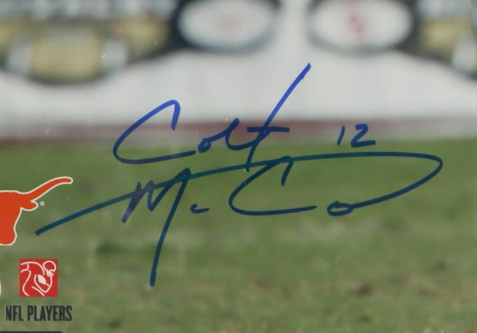 Colt McCoy Signed Texas Longhorns Custom Framed Photo Display (McCoy & Beckett) at PristineAuction.com Colt McCoy Signed Texas Longhorns Custom Framed Photo Display (McCoy & Beckett) at PristineAuction.com