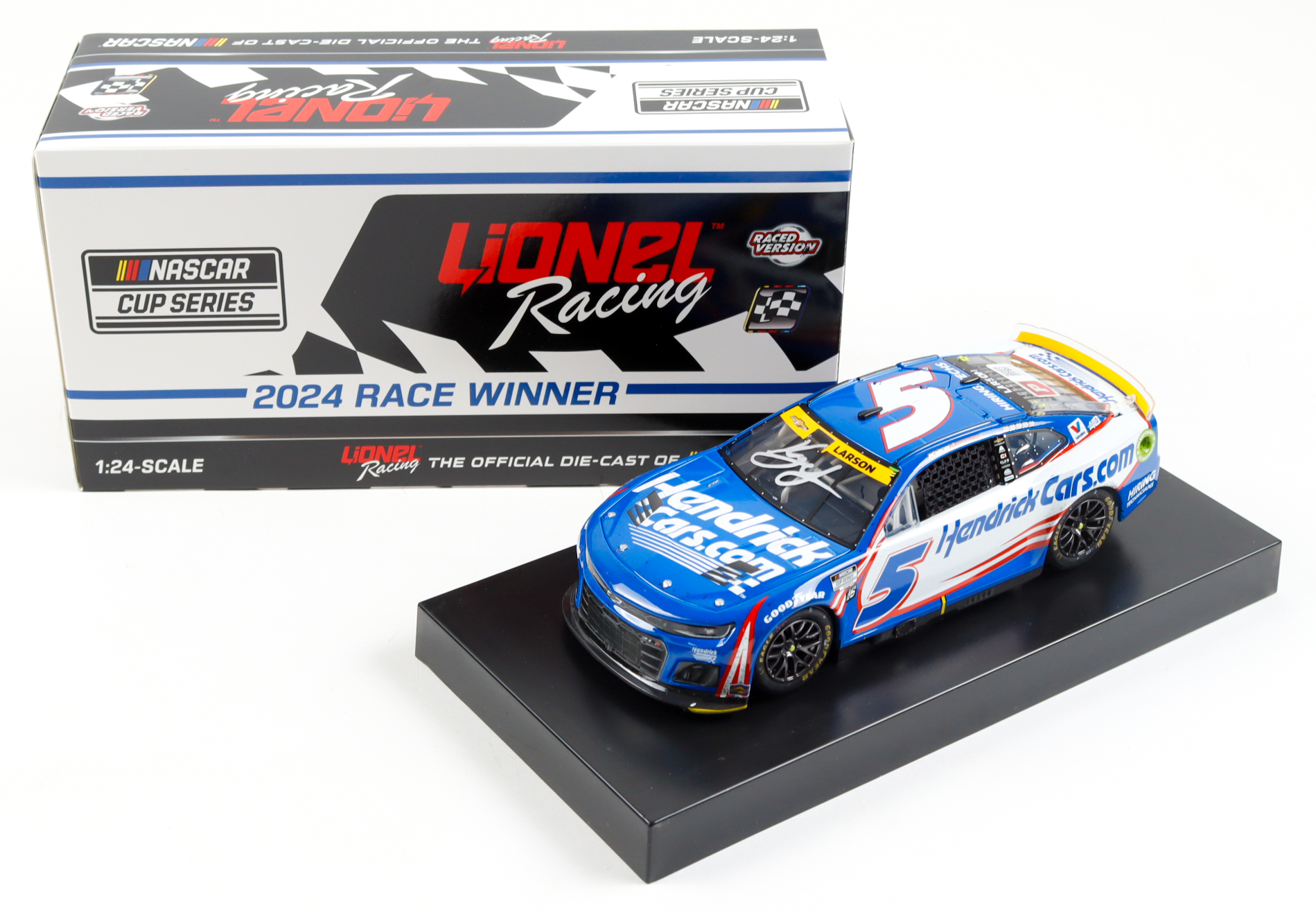 Kyle Larson Signed 2024 #5 HendrickCars.com Bristol Win Camaro ZL1 | 1:24 Diecast Car (PA) at PristineAuction.com Kyle Larson Signed 2024 #5 HendrickCars.com Bristol Win Camaro ZL1 | 1:24 Diecast Car (PA) at PristineAuction.com
