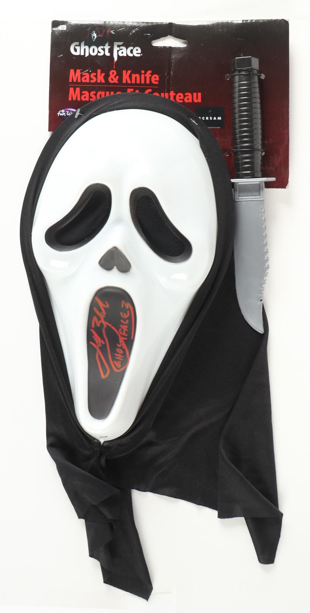 Jeff Brockton Signed "Scream" Mask Inscribed "Ghostface 3" (JSA) at PristineAuction.com Jeff Brockton Signed "Scream" Mask Inscribed "Ghostface 3" (JSA) at PristineAuction.com