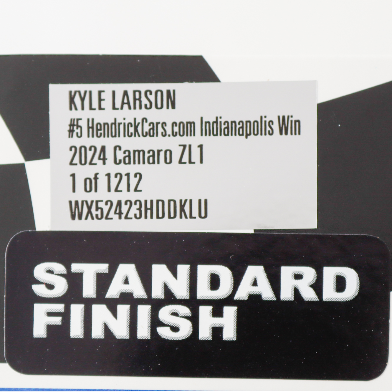 Kyle Larson Signed 2024 #5 HendrickCars.com Indianapolis Win Camaro ZL1 | 1:24 Diecast Car (PA) at PristineAuction.com Kyle Larson Signed 2024 #5 HendrickCars.com Indianapolis Win Camaro ZL1 | 1:24 Diecast Car (PA) at PristineAuction.com