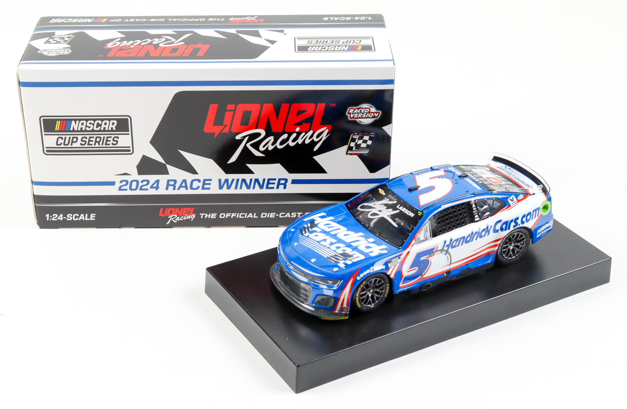 Kyle Larson Signed 2024 #5 HendrickCars.com Kansas Win Camaro ZL1 | 1:24 Diecast Car (PA) at PristineAuction.com Kyle Larson Signed 2024 #5 HendrickCars.com Kansas Win Camaro ZL1 | 1:24 Diecast Car (PA) at PristineAuction.com