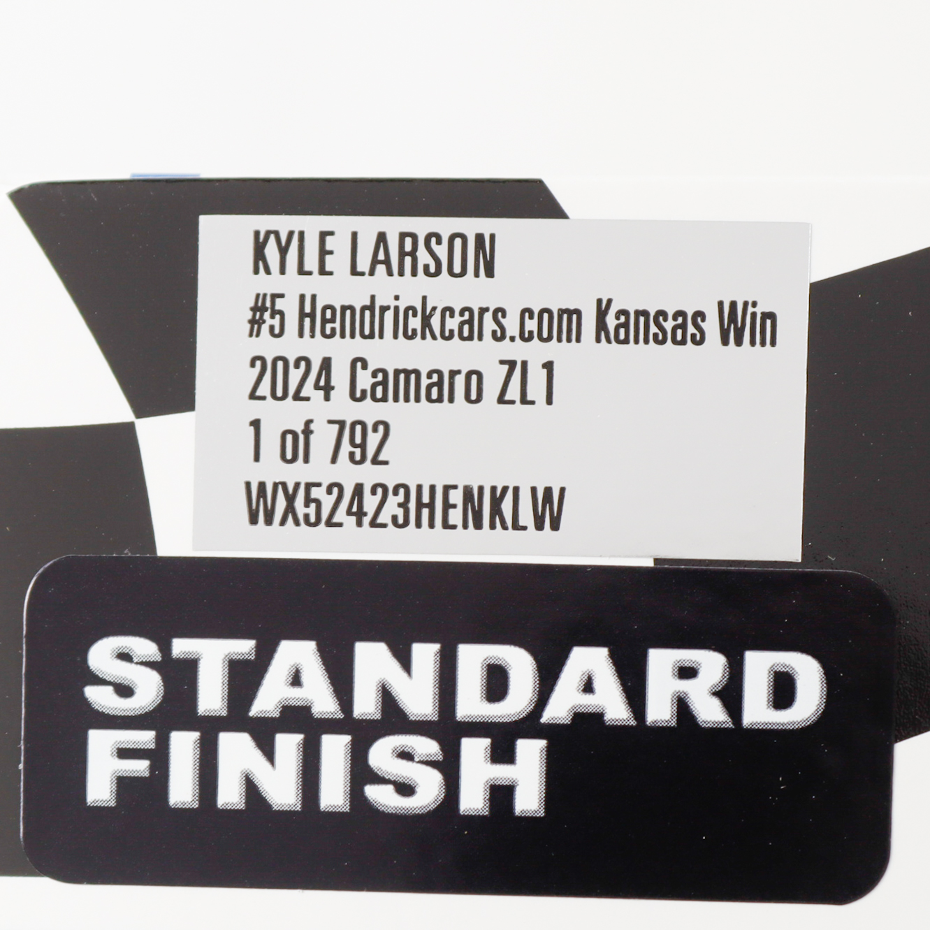 Kyle Larson Signed 2024 #5 HendrickCars.com Kansas Win Camaro ZL1 | 1:24 Diecast Car (PA) at PristineAuction.com Kyle Larson Signed 2024 #5 HendrickCars.com Kansas Win Camaro ZL1 | 1:24 Diecast Car (PA) at PristineAuction.com