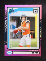 Bo Nix 2024 Donruss Optic Rated Rookies Preview Pink #369 RC at PristineAuction.com