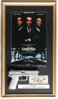 Henry Hill Signed "Goodfellas" Custom Framed $100 Bill Movie Prop Money Display with Poster Print & Replica Prop Pistol (JSA) at PristineAuction.com