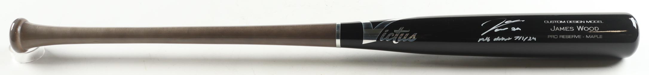 James Wood Signed Victus Player Model Baseball Bat Inscribed "MLB Debut 7/1/24" (Beckett) at PristineAuction.com James Wood Signed Victus Player Model Baseball Bat Inscribed "MLB Debut 7/1/24" (Beckett) at PristineAuction.com