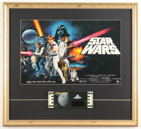 1977 "Star Wars" Custom Framed Print Display with Original 1977 Film Cell with Hologram at PristineAuction.com