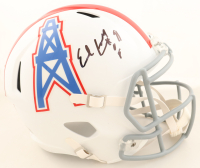 Earl Campbell Signed Oilers Full-Size Speed Helmet Inscribed "HOF 91" (Beckett) at PristineAuction.com