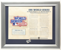1981 World Series Custom Framed Commemorative Patch Display with Dodgers Logo Pin at PristineAuction.com