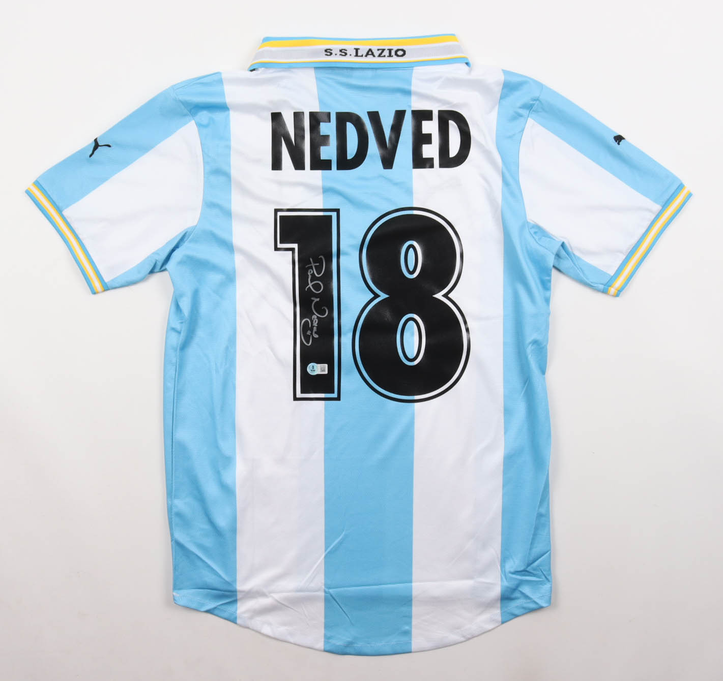 Pavel Nedved Signed S.S. Lazio Puma Authentic Jersey (Beckett) at PristineAuction.com Pavel Nedved Signed S.S. Lazio Puma Authentic Jersey (Beckett) at PristineAuction.com