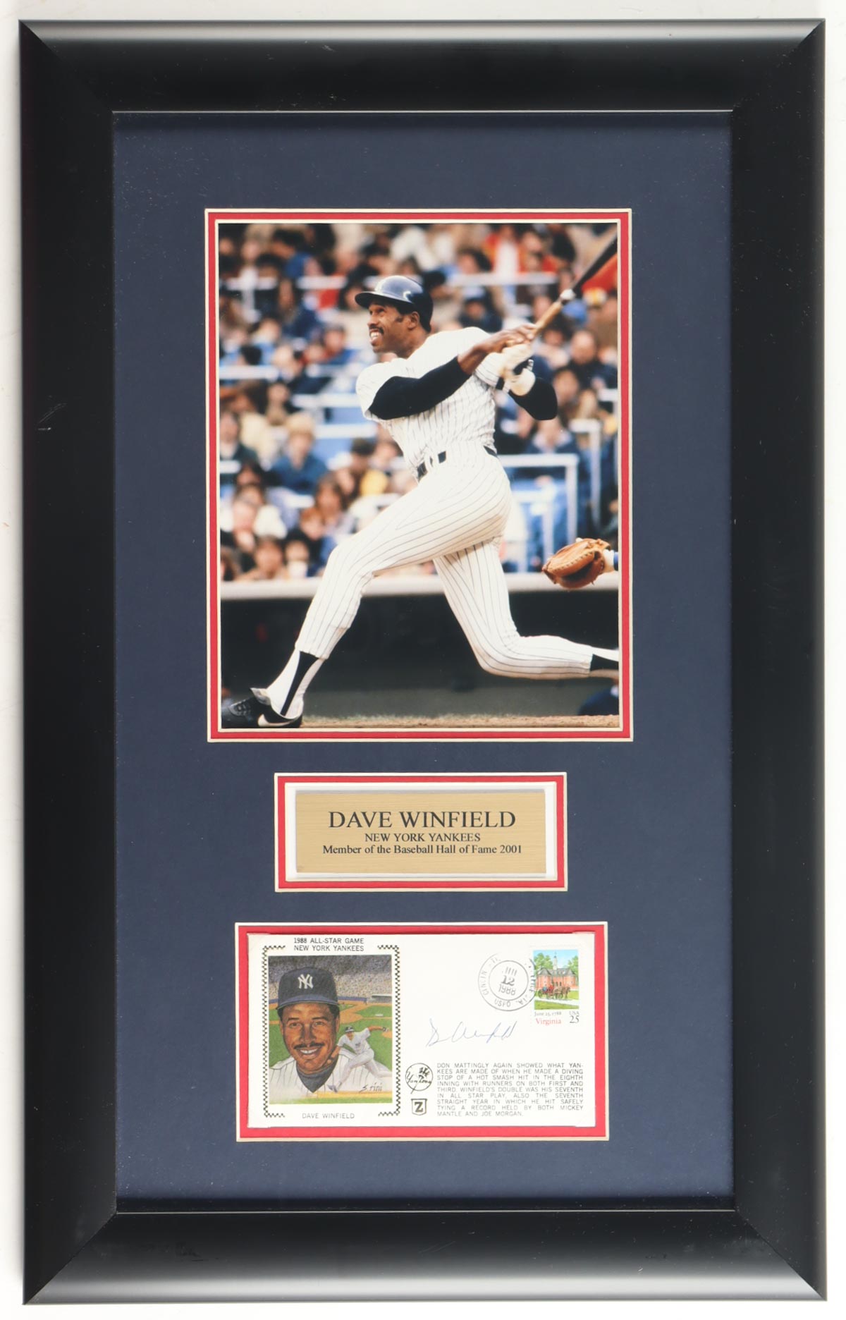 Dave Winfield Signed Yankees Custom Framed FDC Envelope Display (PSA) at PristineAuction.com Dave Winfield Signed Yankees Custom Framed FDC Envelope Display (PSA) at PristineAuction.com