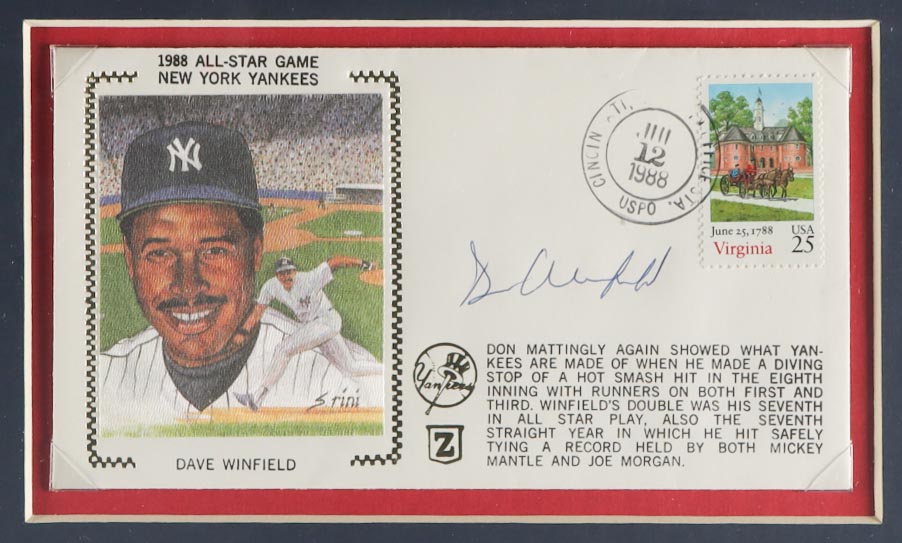 Dave Winfield Signed Yankees Custom Framed FDC Envelope Display (PSA) at PristineAuction.com Dave Winfield Signed Yankees Custom Framed FDC Envelope Display (PSA) at PristineAuction.com