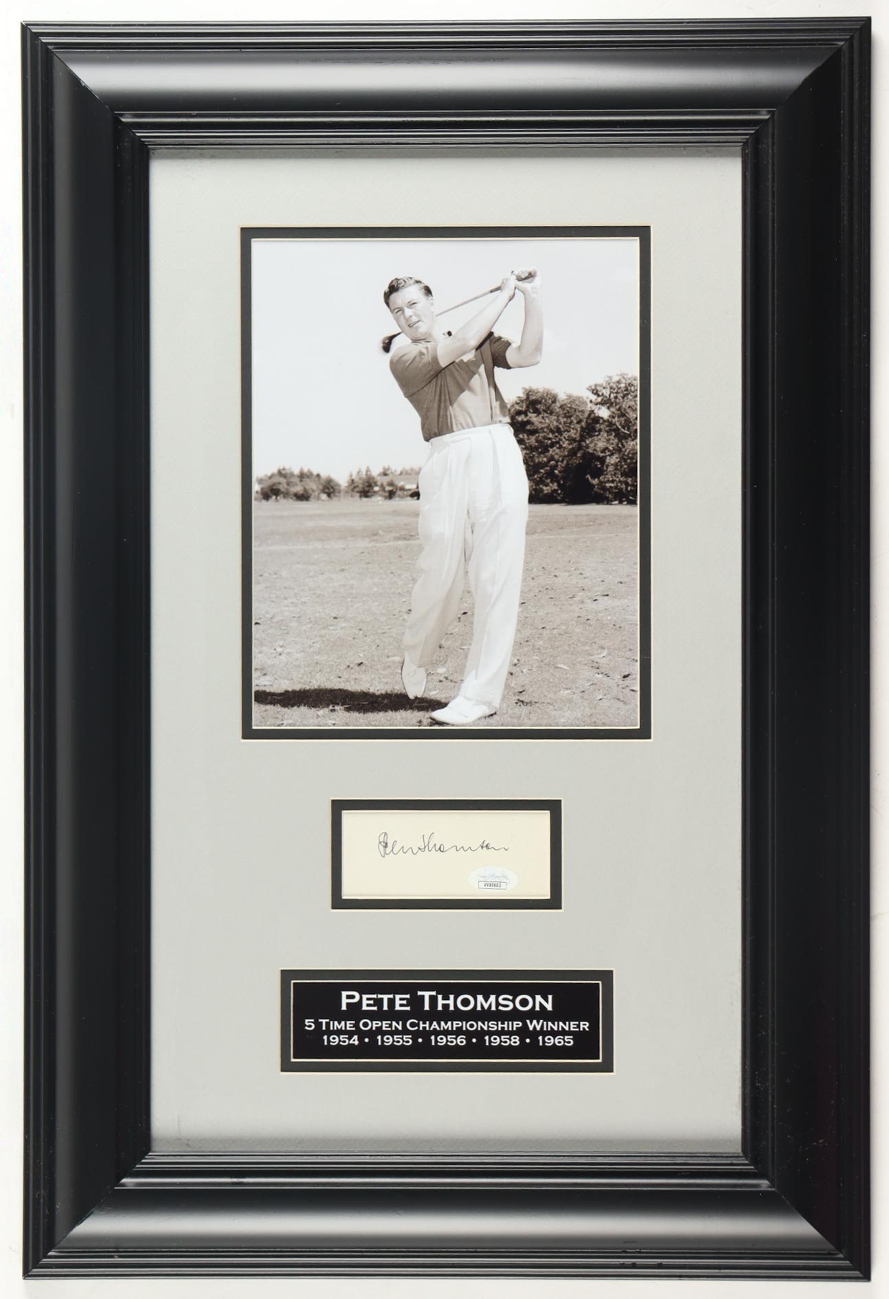 Peter Thomson Signed Custom Framed Cut Display (JSA) at PristineAuction.com Peter Thomson Signed Custom Framed Cut Display (JSA) at PristineAuction.com