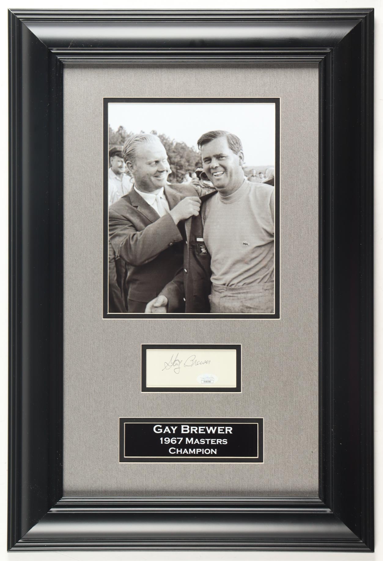 Gay Brewer Signed Custom Framed Cut Display (JSA) at PristineAuction.com Gay Brewer Signed Custom Framed Cut Display (JSA) at PristineAuction.com