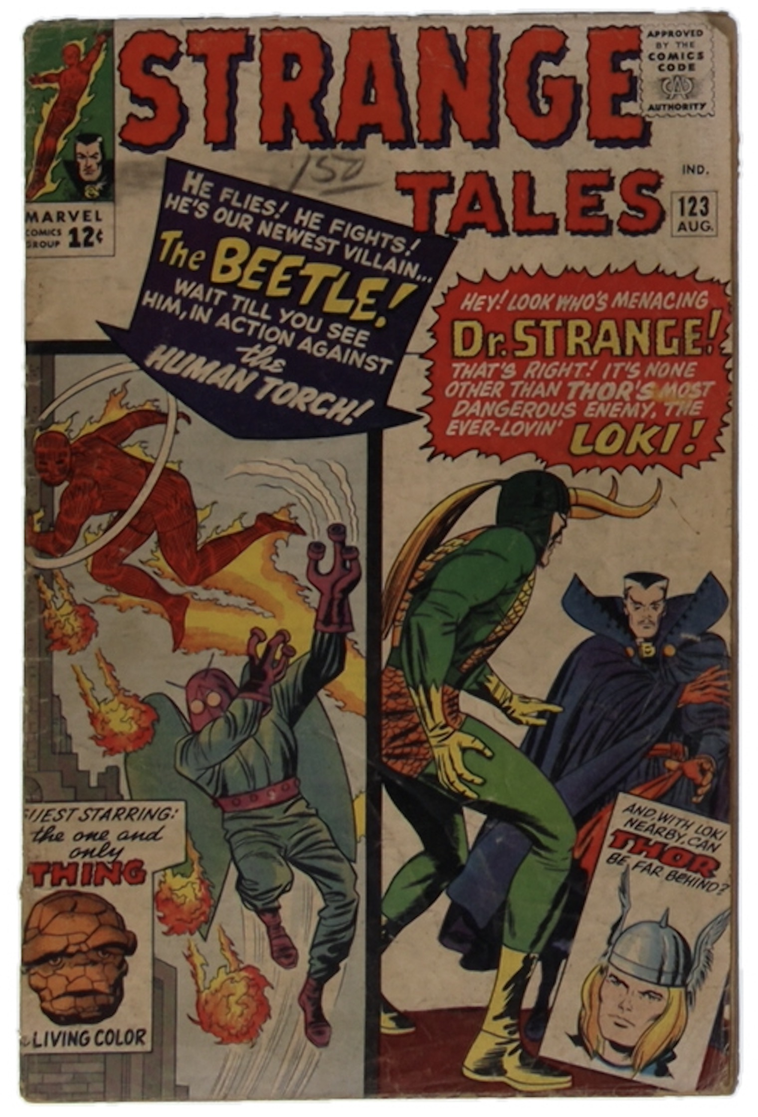 1964 "Strange Tales" Issue #123 Marvel Comic Book at PristineAuction.com 1964 "Strange Tales" Issue #123 Marvel Comic Book at PristineAuction.com