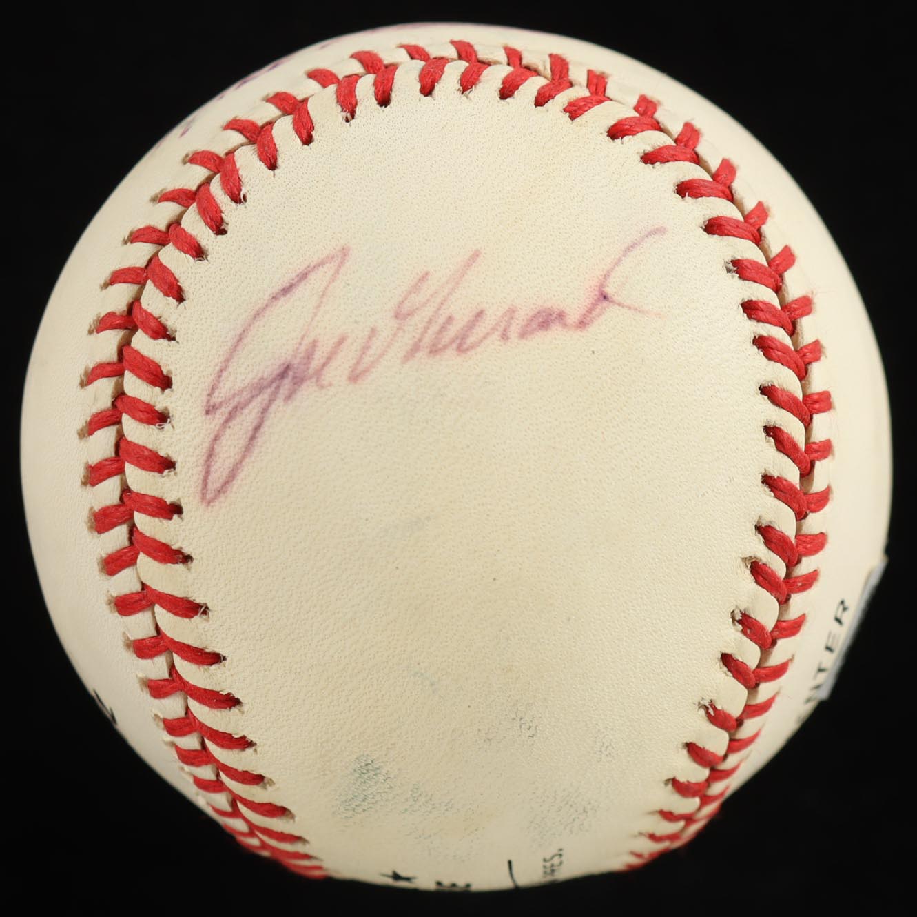 1989 Cubs ONL Baseball Signed by Steve Wilson, Mike Bielecki & Joe Girardi (Beckett) at PristineAuction.com 1989 Cubs ONL Baseball Signed by Steve Wilson, Mike Bielecki & Joe Girardi (Beckett) at PristineAuction.com