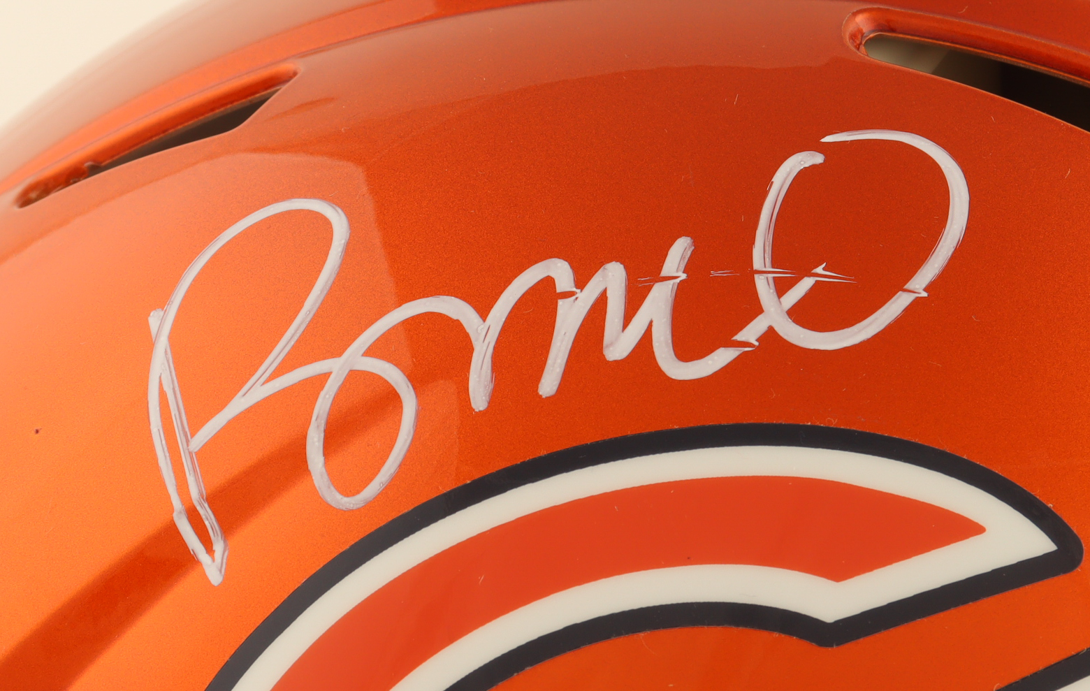 Rome Odunze Signed Bears Full-Size Authentic On-Field Flash Alternate Speed Helmet (Fanatics) at PristineAuction.com Rome Odunze Signed Bears Full-Size Authentic On-Field Flash Alternate Speed Helmet (Fanatics) at PristineAuction.com