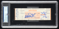 Magic Johnson & Julius Erving Signed 1981-82 NBA Playoffs Original Game Ticket (PSA Auto 10) at PristineAuction.com