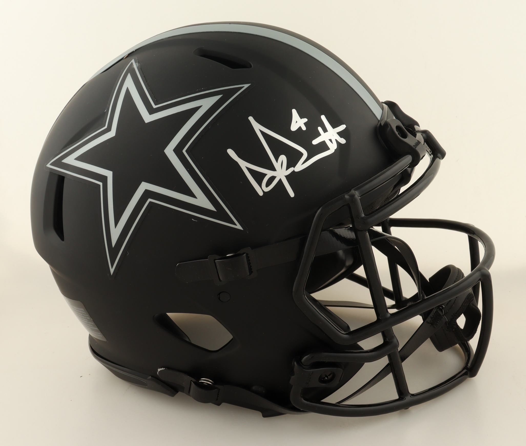 Dak Prescott Signed Cowboys Full-Size Authentic On-Field Eclipse Alternate Speed Helmet (Beckett) at PristineAuction.com Dak Prescott Signed Cowboys Full-Size Authentic On-Field Eclipse Alternate Speed Helmet (Beckett) at PristineAuction.com