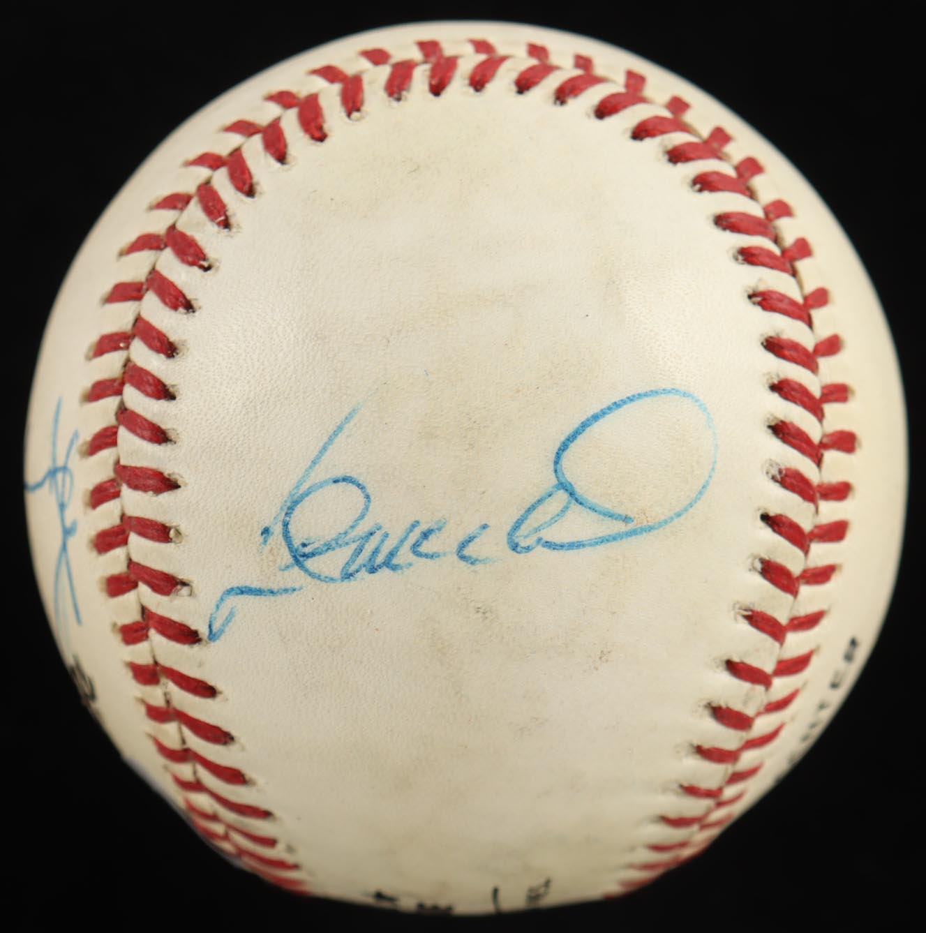 1989 MLB Players & Personnel ONL Baseball Signed by Kevin Bass, Jim Frey & Lloyd McClendon (Beckett) at PristineAuction.com 1989 MLB Players & Personnel ONL Baseball Signed by Kevin Bass, Jim Frey & Lloyd McClendon (Beckett) at PristineAuction.com