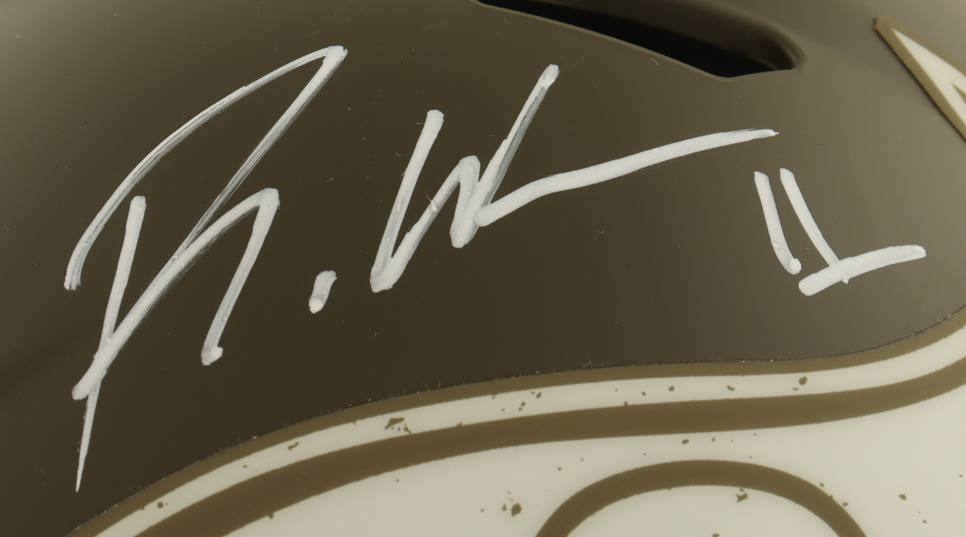 Rachaad White Signed Buccaneers Salute To Service Full-Size Authentic On-Field Speed Helmet (Beckett) at PristineAuction.com Rachaad White Signed Buccaneers Salute To Service Full-Size Authentic On-Field Speed Helmet (Beckett) at PristineAuction.com