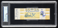 Magic Johnson & Larry Bird Signed 1983-84 NBA Playoffs Original Game Ticket (PSA Auto 8) at PristineAuction.com