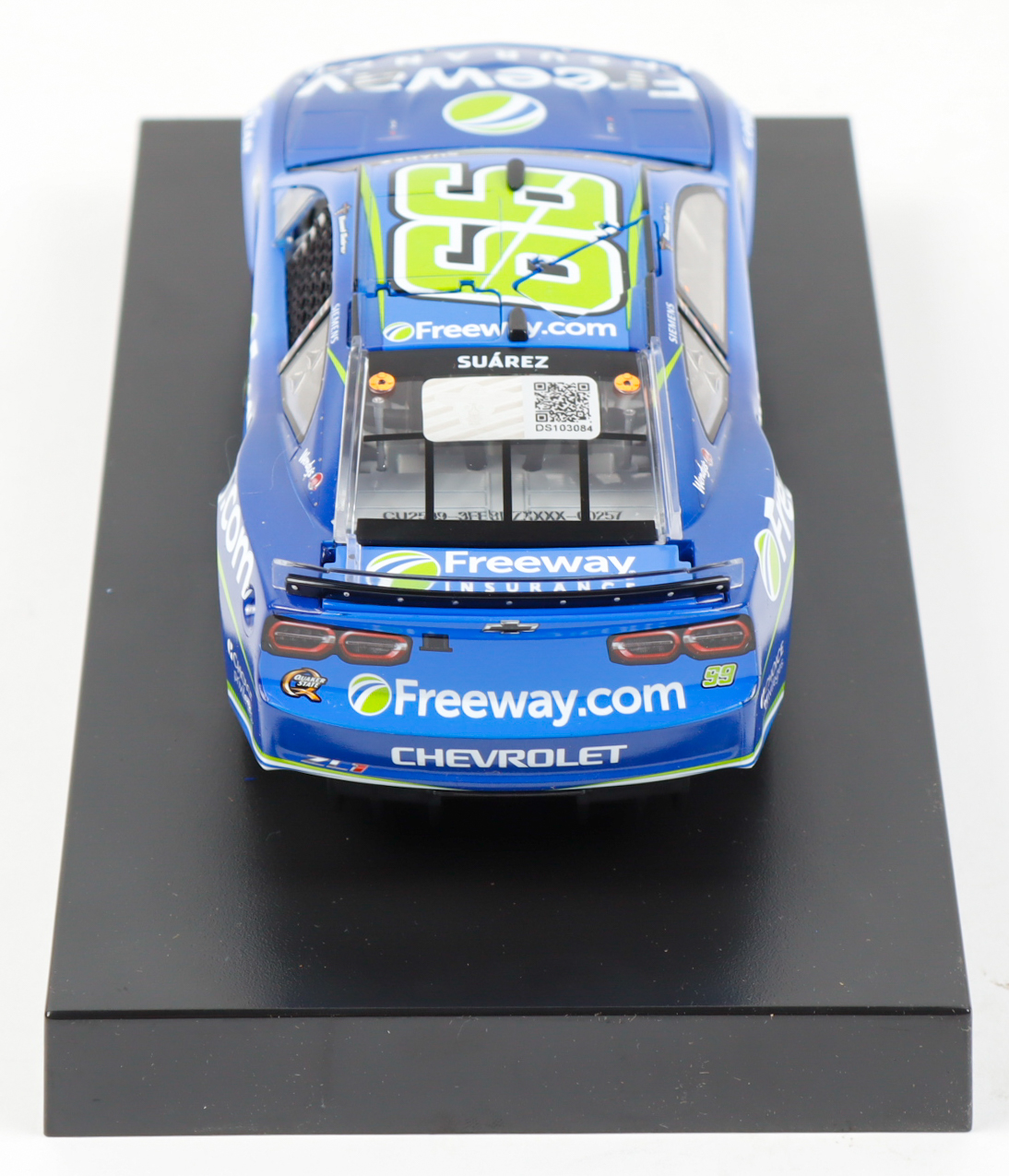 Daniel Suarez Signed 2025 #99 Freeway Insurance Blue Camaro ZL1 | 1:24 Diecast Car (PA) at PristineAuction.com Daniel Suarez Signed 2025 #99 Freeway Insurance Blue Camaro ZL1 | 1:24 Diecast Car (PA) at PristineAuction.com