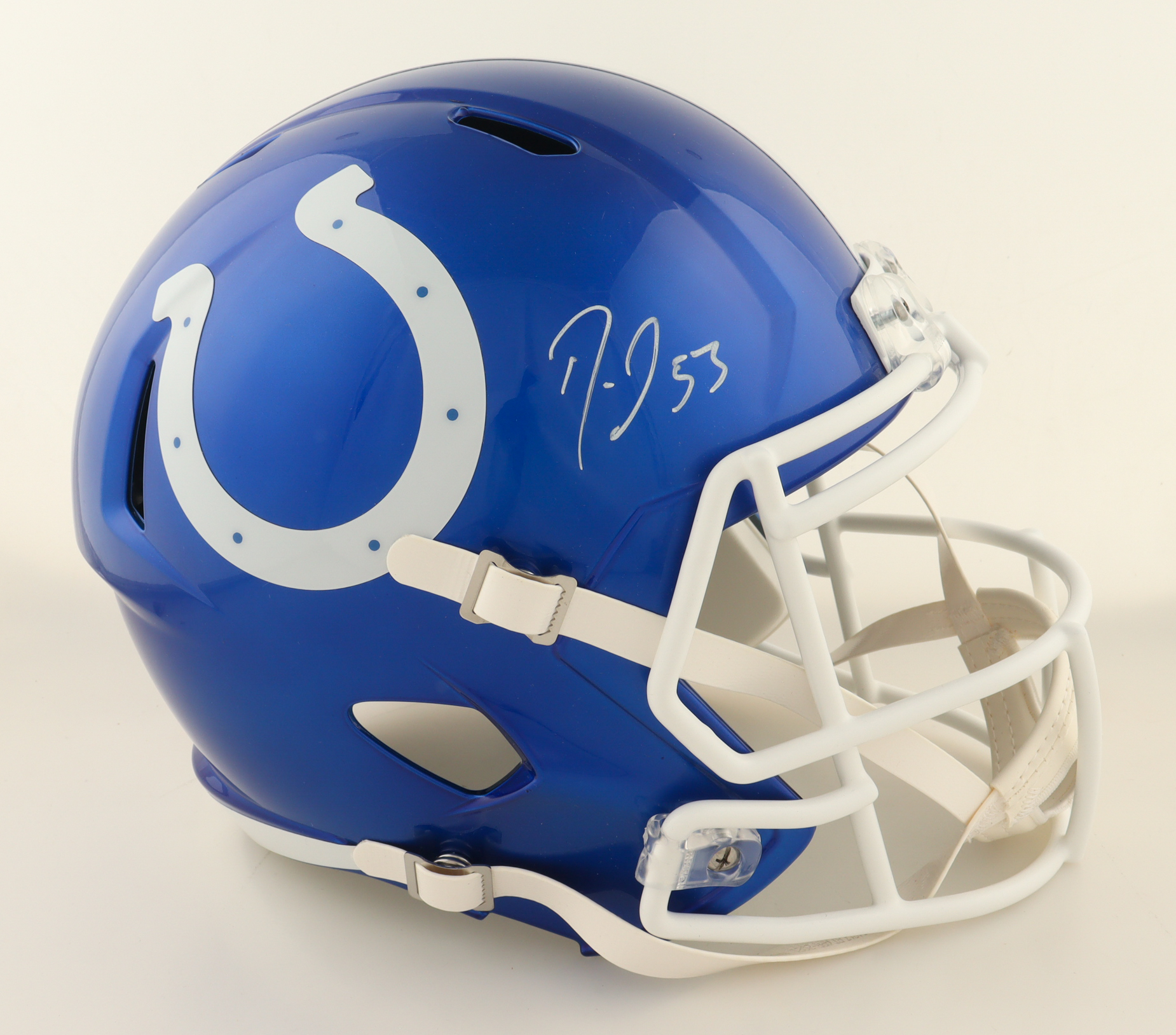 Darius Leonard Signed Colts Full-Size Flash Alternate Speed Helmet (JSA) at PristineAuction.com Darius Leonard Signed Colts Full-Size Flash Alternate Speed Helmet (JSA) at PristineAuction.com