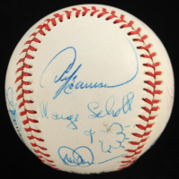 c. 1989 Baseball Notables ONL Baseball Signed by (9) with Tom Landry (NFL HOF), Andre Dawson, Harry Caray, Marge Schott (Beckett) at PristineAuction.com