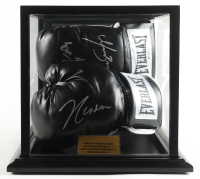 Julio Cesar Chavez, Marco Antonio Barrera & Erik Morales Signed Pair of Everlast Boxing gloves  with Display Case (JSA) at PristineAuction.com